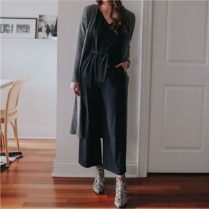LOFT Petite V-neck Long Sleeve Jumpsuit